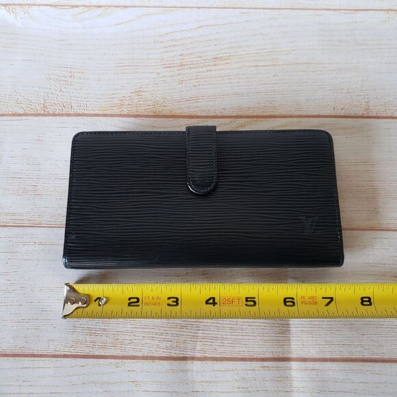 Louis Vuitton Epi Leather Bifold Long Wallet Black Luxury Designer - Picture 14 of 16